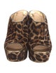 Christian Louboutin Ponyhair Animal Print Slides