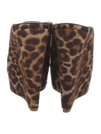 Christian Louboutin Ponyhair Animal Print Slides