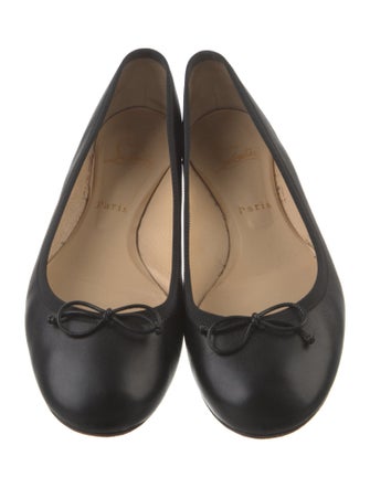 Christian Louboutin Spike Accents Leather Ballet Flats