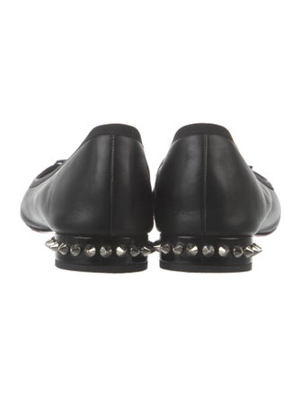 Christian Louboutin Spike Accents Leather Ballet Flats