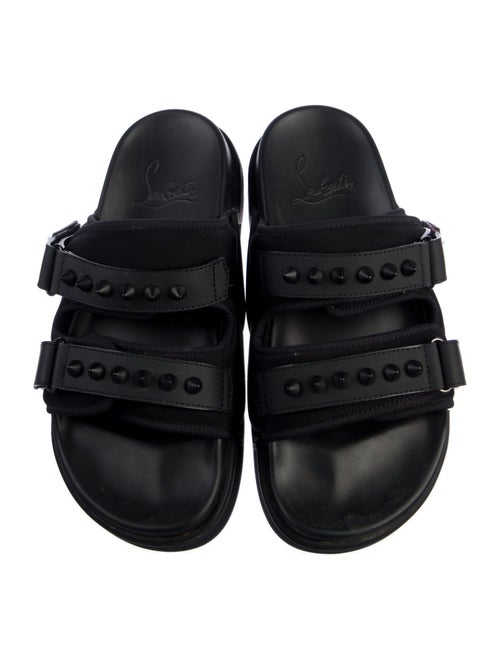 Christian Louboutin Spike Accents Neoprene Slides