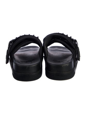Christian Louboutin Spike Accents Neoprene Slides