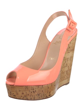 Christian Louboutin Patent Leather Slingback Sandals
