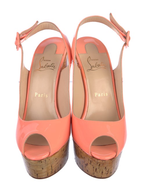 Christian Louboutin Patent Leather Slingback Sandals