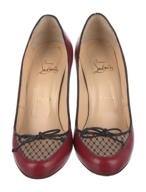 Christian Louboutin Spike Accents Leather Pumps