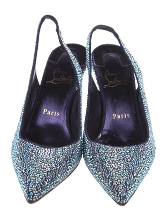 Christian Louboutin Crystal Slingback Pumps