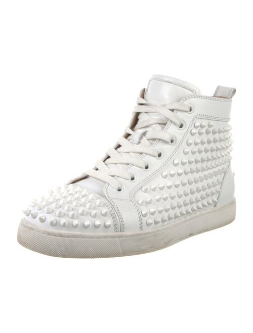 Christian Louboutin Spike Accents Leather Sneakers