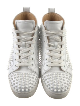 Christian Louboutin Spike Accents Leather Sneakers