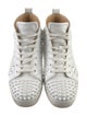 Christian Louboutin Spike Accents Leather Sneakers