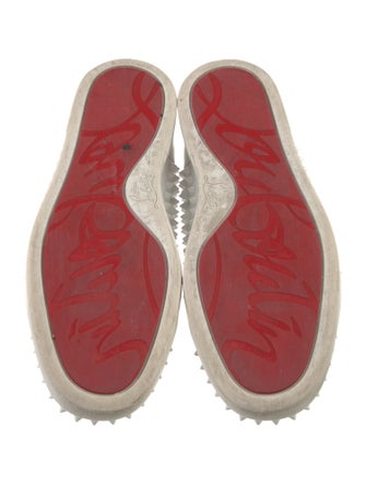 Christian Louboutin Spike Accents Leather Sneakers