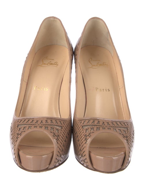 Christian Louboutin Patent Leather Patterned Pumps