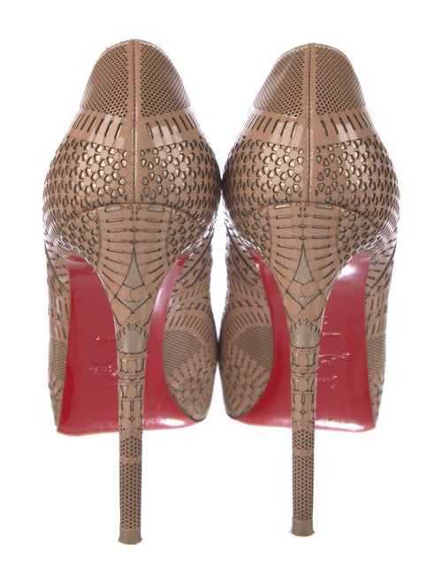 Christian Louboutin Patent Leather Patterned Pumps