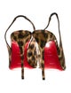 Christian Louboutin Animal Print Studded Accents Slingback Pumps