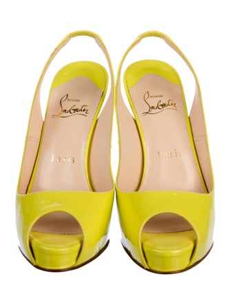 Christian Louboutin Patent Leather Slingback Pumps