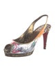 Christian Louboutin PVC Animal Print Slingback Pumps