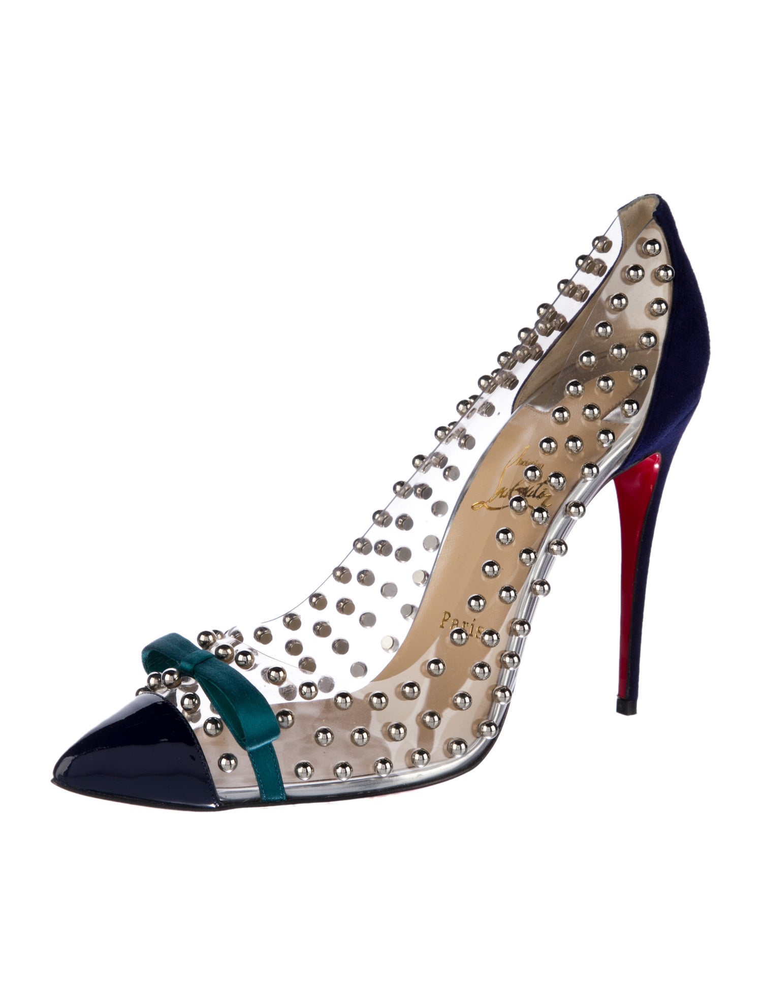 Christian Louboutin PVC Bow Accents Pumps