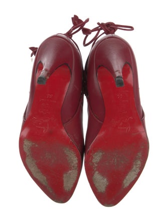 Christian Louboutin Leather Lace-Up Boots