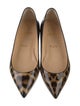 Christian Louboutin Patent Leather Animal Print Ballet Flats