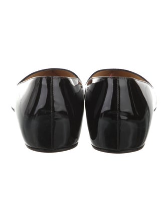 Christian Louboutin Patent Leather Animal Print Ballet Flats