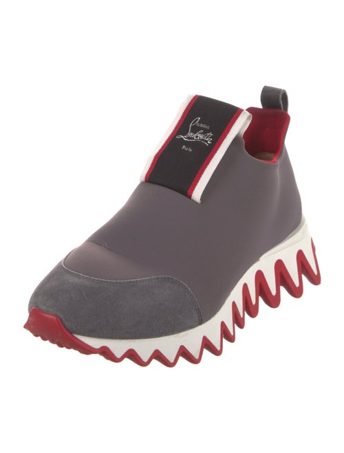 Christian Louboutin Neoprene Leather Trim Embellishment Sneakers