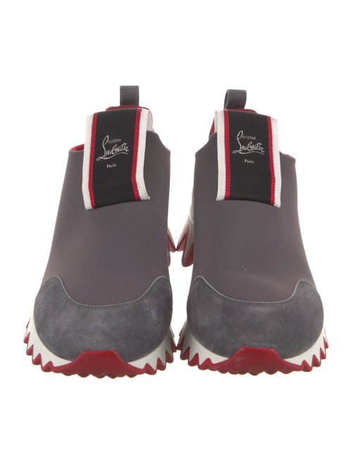 Christian Louboutin Neoprene Leather Trim Embellishment Sneakers