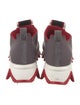 Christian Louboutin Neoprene Leather Trim Embellishment Sneakers
