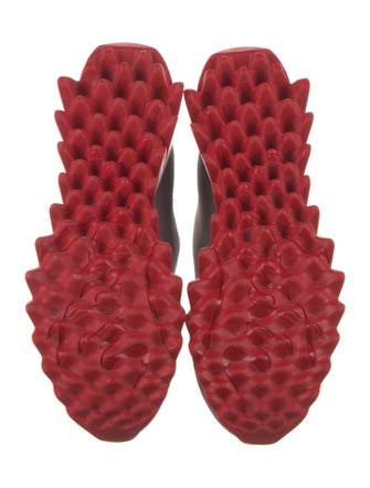 Christian Louboutin Neoprene Leather Trim Embellishment Sneakers