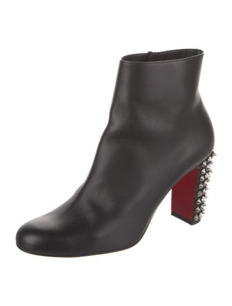 Christian Louboutin Leather Studded Accents Boots