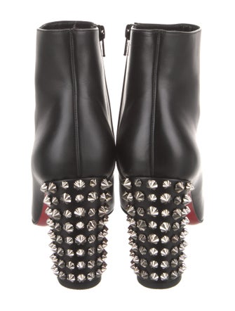 Christian Louboutin Leather Studded Accents Boots