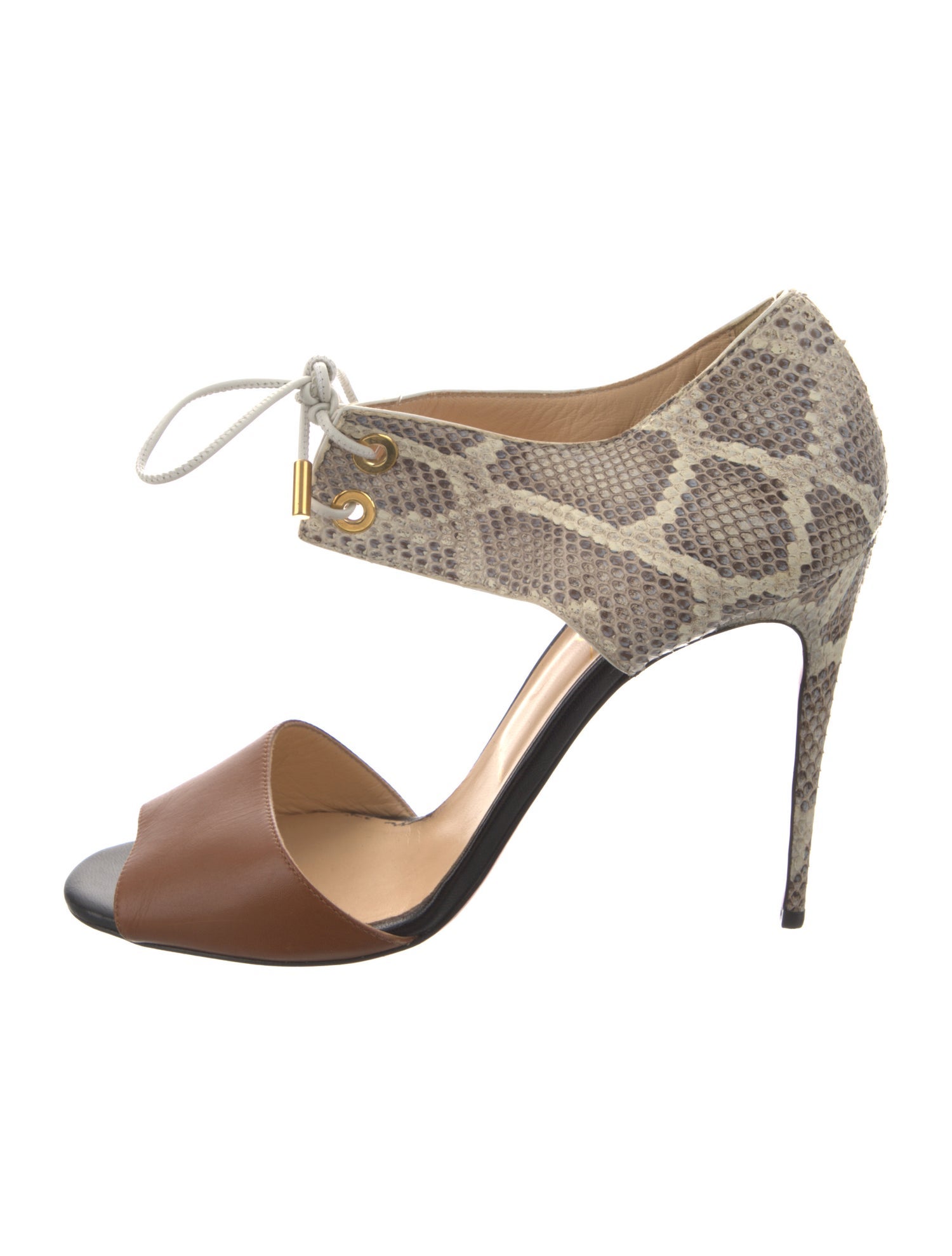 Christian Louboutin Snakeskin Animal Print D'Orsay Pumps