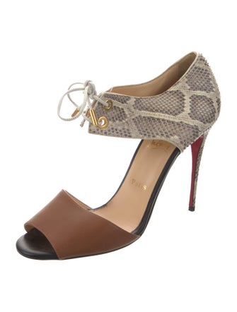 Christian Louboutin Snakeskin Animal Print D'Orsay Pumps