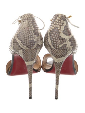 Christian Louboutin Snakeskin Animal Print D'Orsay Pumps