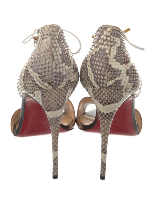 Christian Louboutin Snakeskin Animal Print D'Orsay Pumps