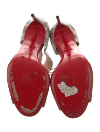 Christian Louboutin Snakeskin Animal Print D'Orsay Pumps