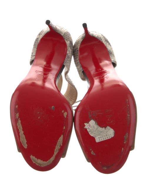 Christian Louboutin Snakeskin Animal Print D'Orsay Pumps