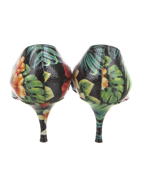 Christian Louboutin Patent Leather Floral Print Pumps