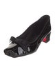 Christian Louboutin Patent Leather Bow Accents Flats