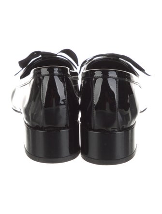 Christian Louboutin Patent Leather Bow Accents Flats
