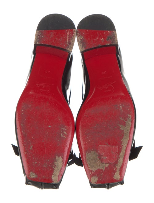 Christian Louboutin Patent Leather Bow Accents Flats