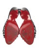 Christian Louboutin Satin Crystal Embellishments Slides