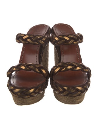 Christian Louboutin Suede Floral Print Espadrilles