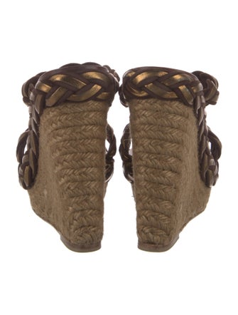 Christian Louboutin Suede Floral Print Espadrilles