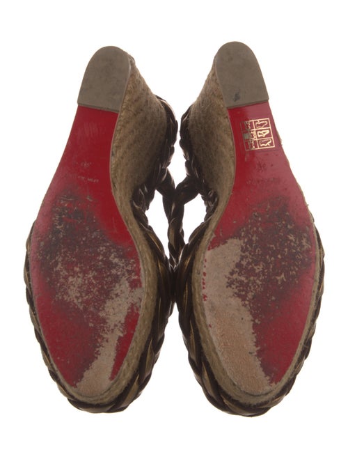 Christian Louboutin Suede Floral Print Espadrilles