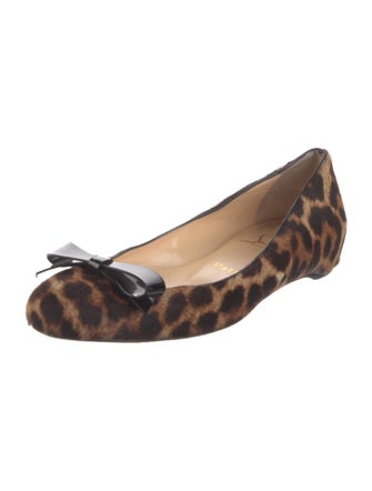 Christian Louboutin Ponyhair Animal Print Ballet Flats
