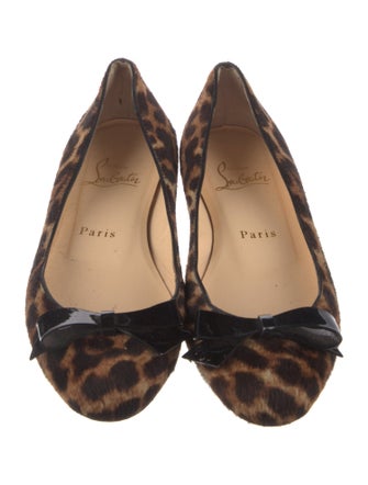 Christian Louboutin Ponyhair Animal Print Ballet Flats