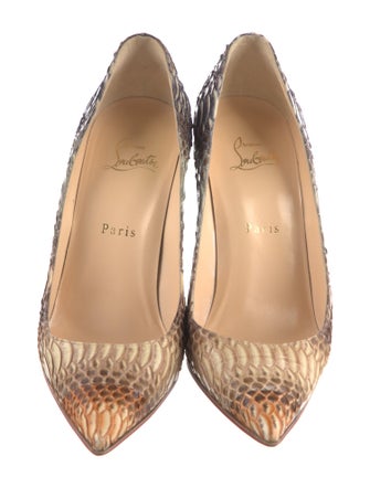 Christian Louboutin Python Animal Print Pumps