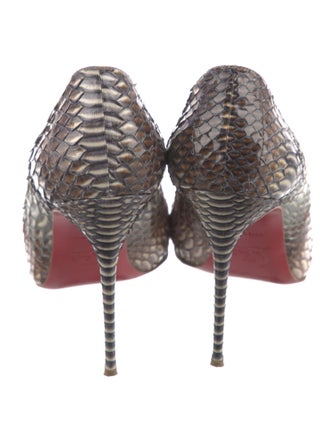 Christian Louboutin Python Animal Print Pumps