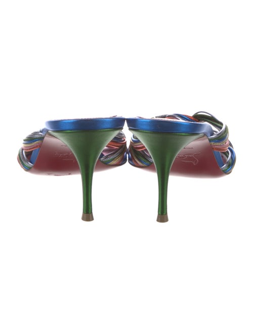 Christian Louboutin Leather Printed Slides