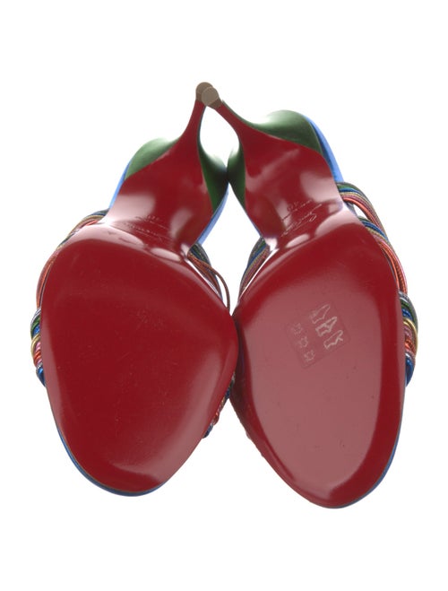 Christian Louboutin Leather Printed Slides