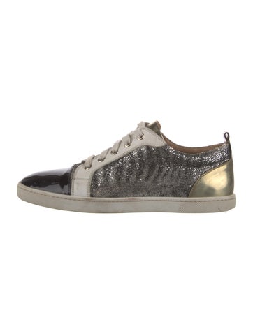 Christian Louboutin Sneakers Glitter Colorblock Pattern IT 38 | 8